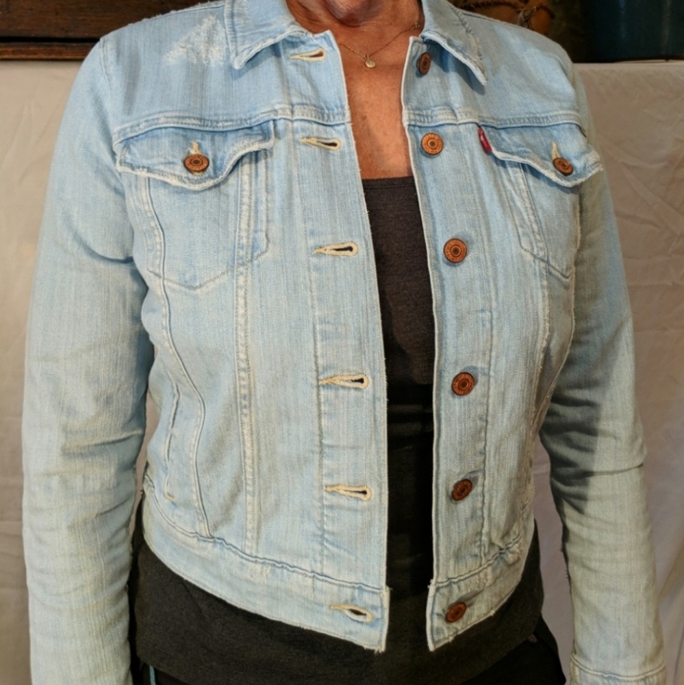 Levi Strauss distressed jean jacket